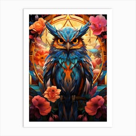 Owl In The Forest 1 Art Print