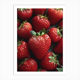 Close Up Of Strawberries Art Print