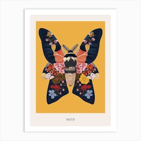 Colourful Insect Illustration Moth 50 Poster Art Print