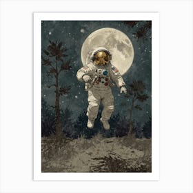 Dog In Space Art Print