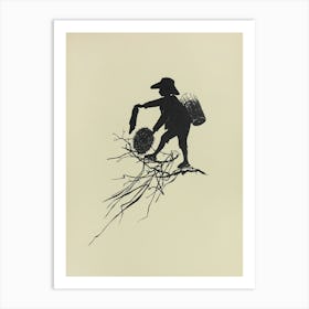 Boy In A Basket Art Print