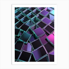 Abstract Glass Tiles Art Print