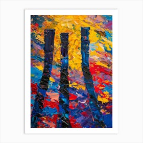 Three Towers At Sunset Art Print