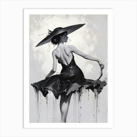 Black And White Dancer Art Print