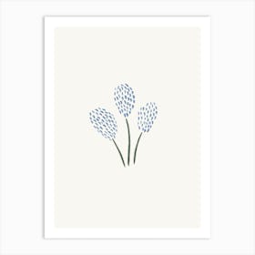 Blue Flowers 2 Art Print