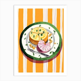 A Plate Of Pumpkins, Autumn Food Illustration Top View 46 Art Print