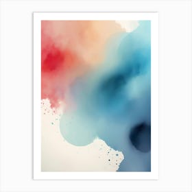 Abstract Watercolor Splatter 1 Art Print