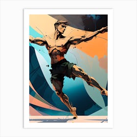Abstract Dancer In Motion Muscles And Movement Art Print