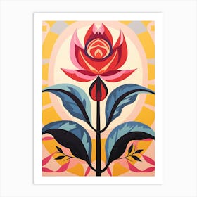 Flower Motif Painting Rose 2 Art Print