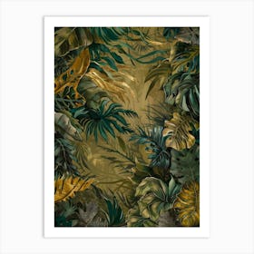 Tropical Jungle Background Art Print