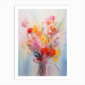 Abstract Flower Painting Fountain Grass 2 Art Print