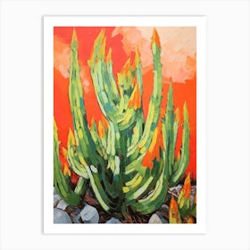 Cactus Painting Organ Pipe Cactus 2 Art Print