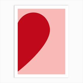 Pink-Red Heart Art Print