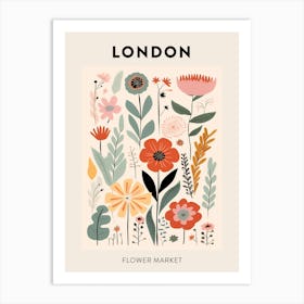 Flower Market Poster London United Kingdom 2 Art Print
