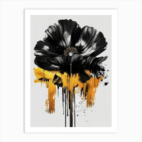 Black Poppy 4 Art Print