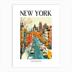 Upper West Side New York Colourful Silkscreen Illustration 2 Poster Art Print