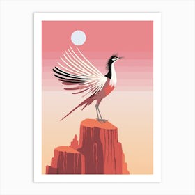 Minimalist Roadrunner 1 Illustration Art Print