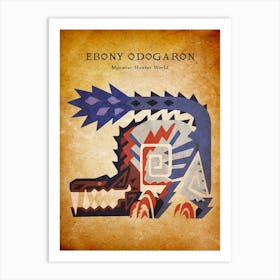 Ebony Odogaron Vintage Art Print