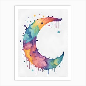 Colorful Letter C Illustration 31 Art Print