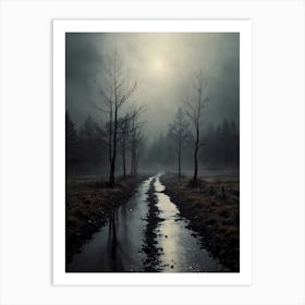 Misty Road Art Print