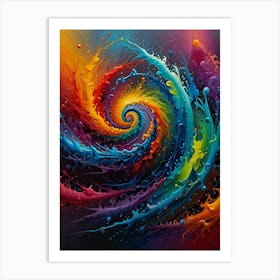 Colorful Swirl Painting Art Print