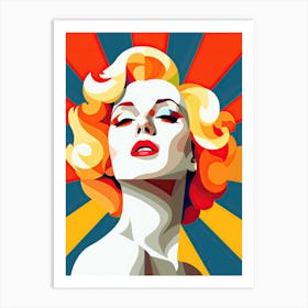 Contemporary American Woman in Pop Art Art Print