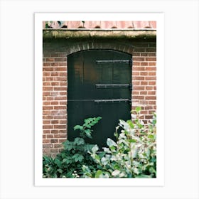 Black Dutch Farm Door In The Garden // The Netherlands Travel Photography Art Print