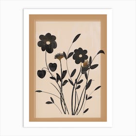 Abstract Art Minimal Flowers 1 Art Print