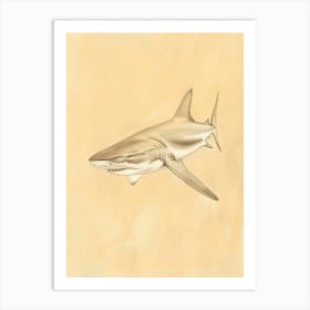 Phoebefy A Pencil Crayon Drawing Of A Shark Centred 1970prese 82322e95 B79c 4eea 8cc5 9250fa76073c 0 Art Print