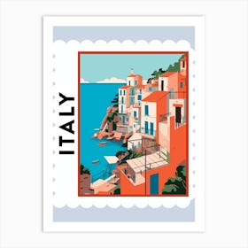 Italy Travel Stamp Poster Art Print