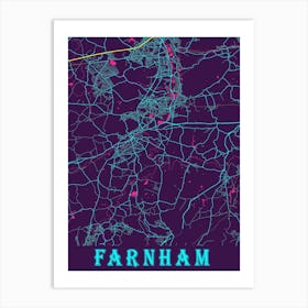 Farnham Map Poster 1 Art Print