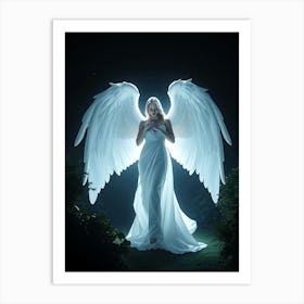 White Angel - Diverse Art Illustration 11 Art Print