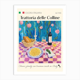 Trattoria Delle Colline Trattoria Italian Poster Food Kitchen Art Print