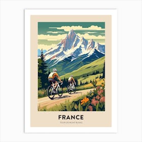 Tour De Mont Blanc France 12 Vintage Cycling Travel Poster Art Print