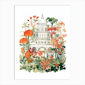 Bothenburg Botanical Garden Sweden Modern Illustration 1 Art Print