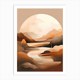 Sunset In The Mountains 22 Art Print