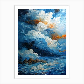 Sunset On The Sea Art Print