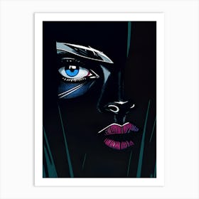 Black Girl With Blue Eyes Art Print