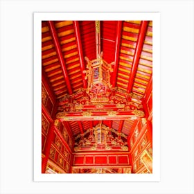 The Red And Gold Ceiling Of Hue Vietnam Art Print