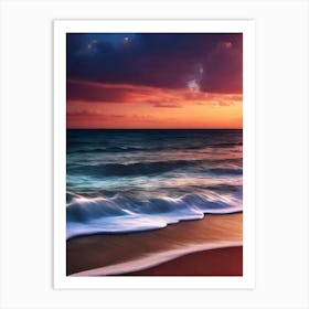 Sunset At The Beach 610 Art Print