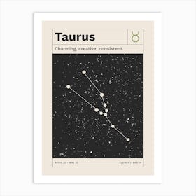 Taurus Zodiac Sign Constellation Art Print