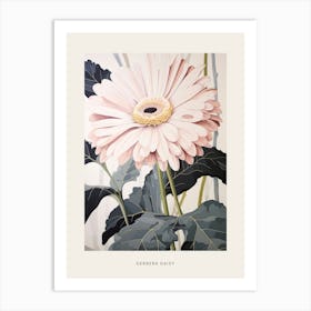 Flower Illustration Gerbera Daisy Poster Art Print