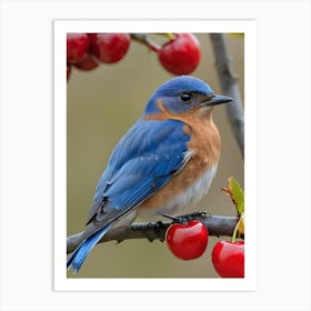 Eastern Bluebird-Reimagined 26 Art Print