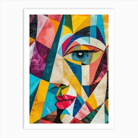 Abstract Portrait Of A Woman 105 Art Print