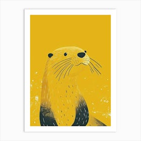 Yellow Otter 2 Art Print