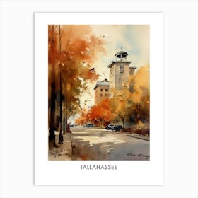 Tallahassee Watercolor 4travel Poster Art Print