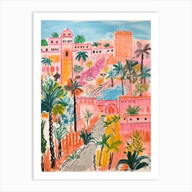 Cairo, Dreamy Storybook Illustration 4 Art Print