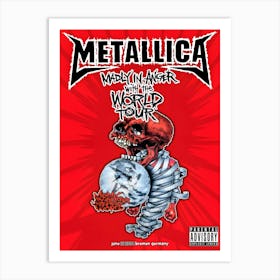 Metallica Madly In Anger With The World Tour 2004 Poster Art Print