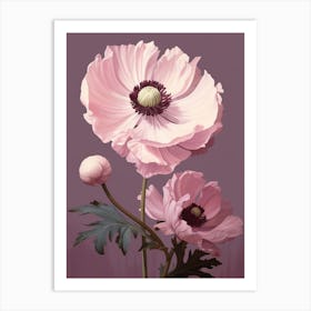 Floral Illustration Anemone 1 Art Print