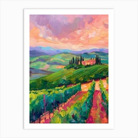 Sunset In Tuscany 3 Art Print